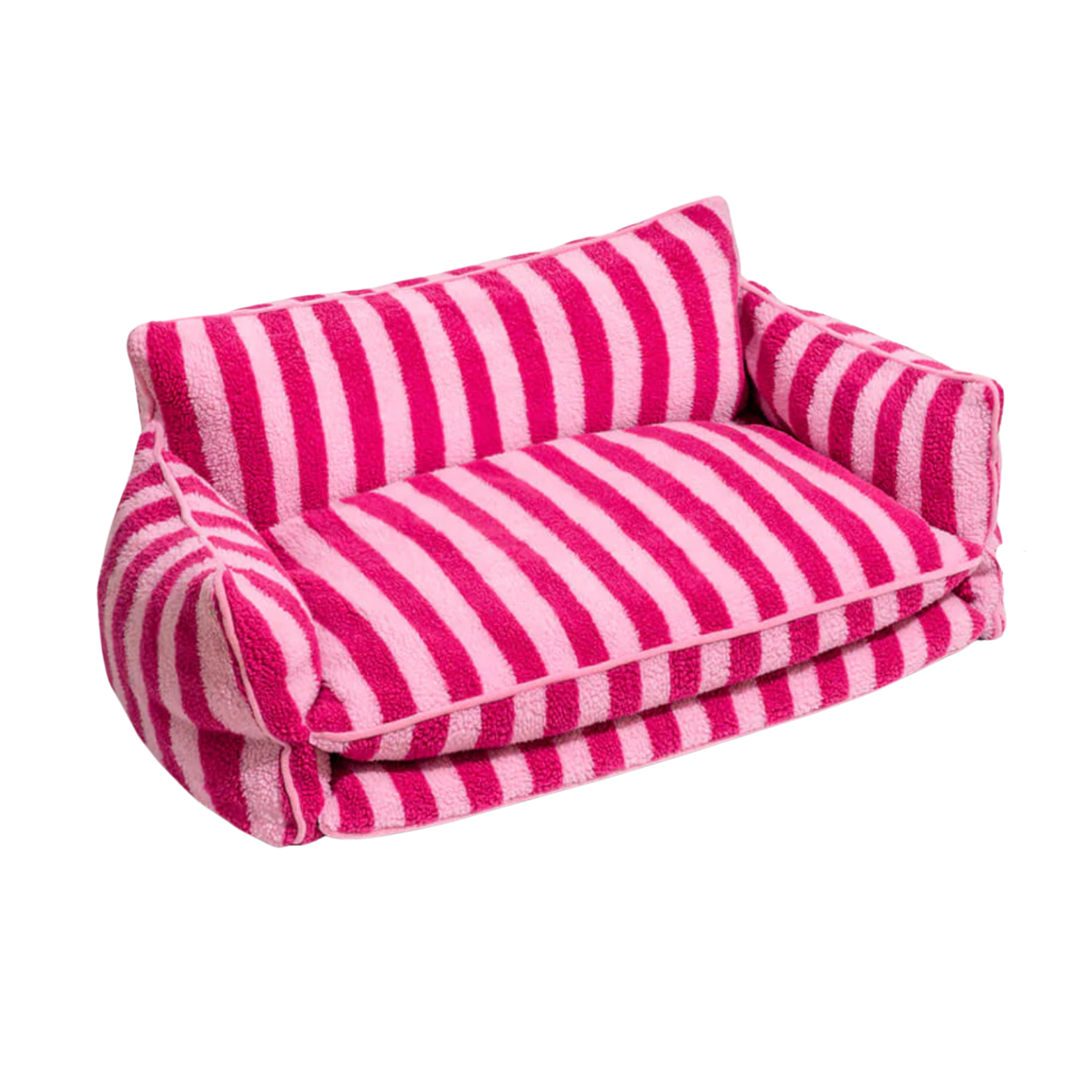 Canapé pour chien et chat rayé rose – MUZO