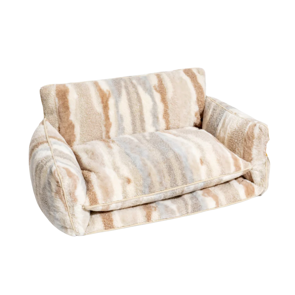 Canapé pour chien et chat zébré beige - Muzo