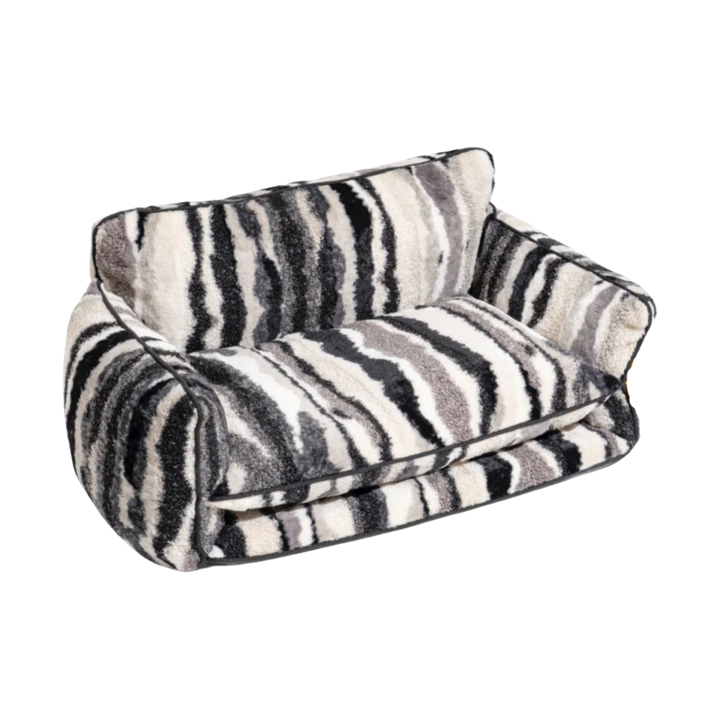 Canapé pour chien et chat zébré gris - Muzo