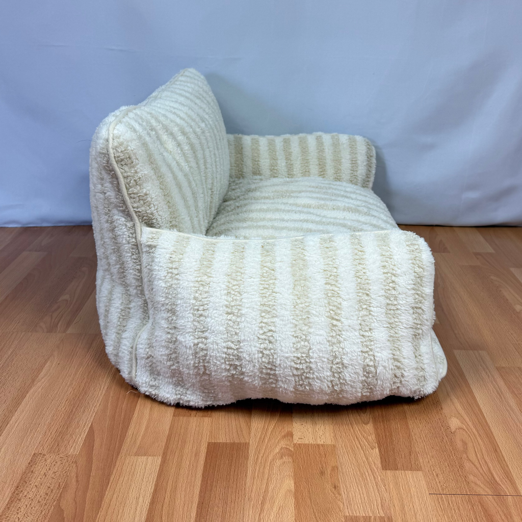 Canapé pour chien et chat rayé beige – MUZO