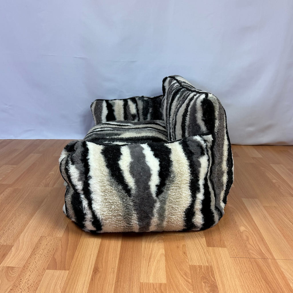 Canapé pour chien et chat zébré gris - Muzo